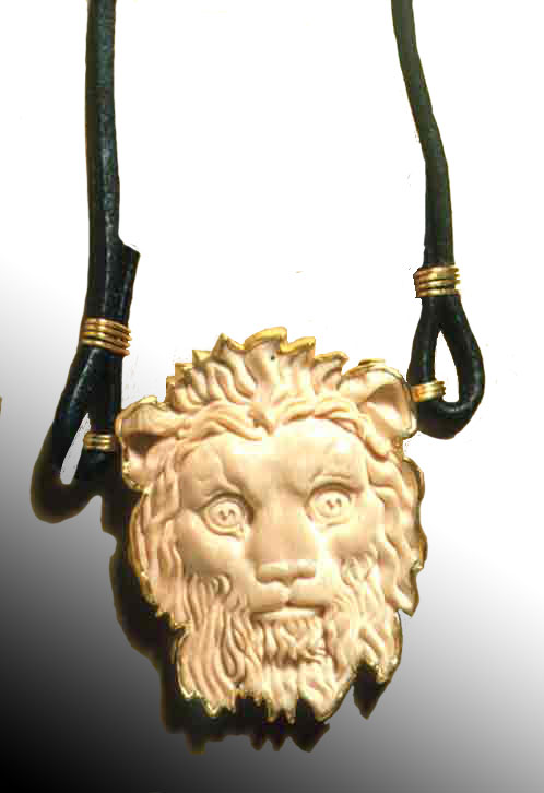 picture of Ivory Lion Head Pendant