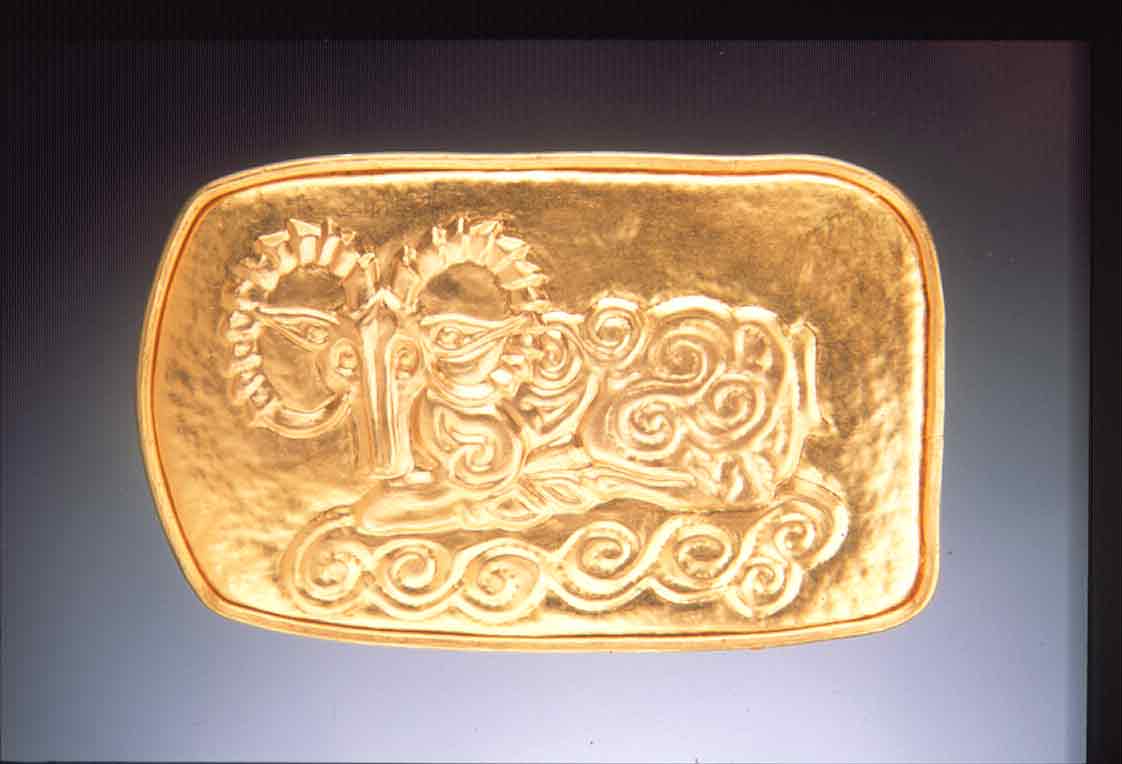 picture of 24K gold repoussé animal